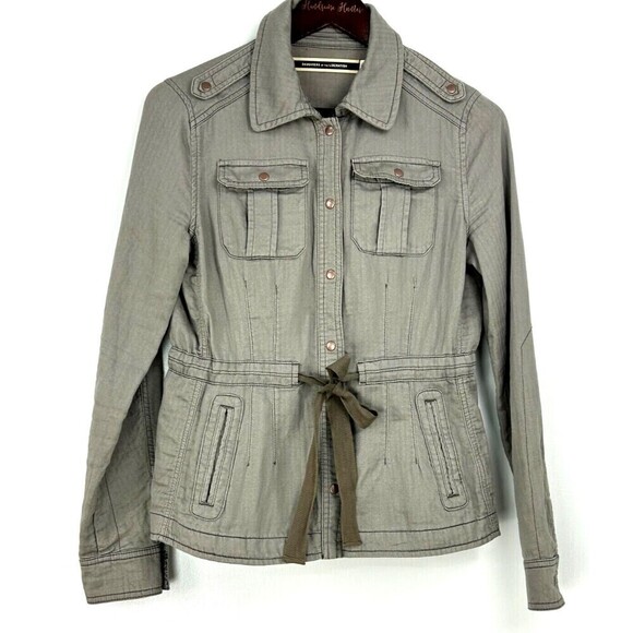 Anthropologie Daughters Of The Liberation Women 6 Jacket Utility Military Green - Picture 3 of 12